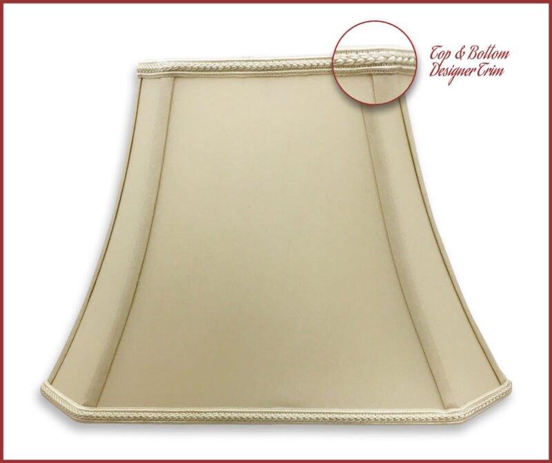 Royal Designs, Inc. Rectangle Cut Corners Designer Bell Lampshade - Image 4