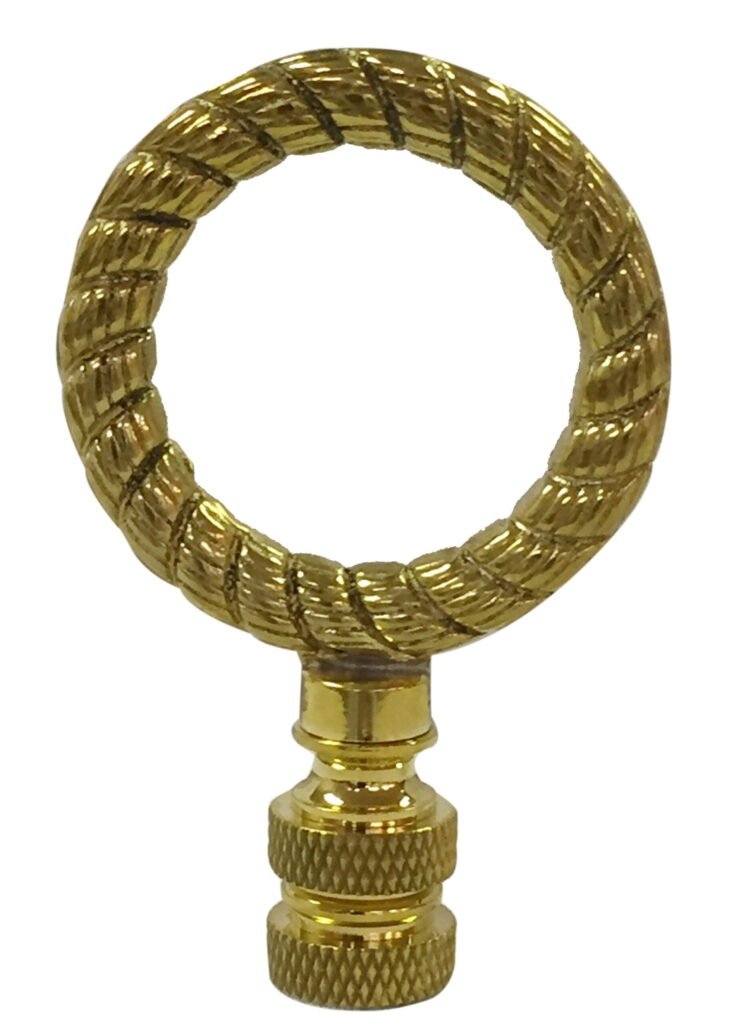 Rope Ring Antique Brass Lamp Finial