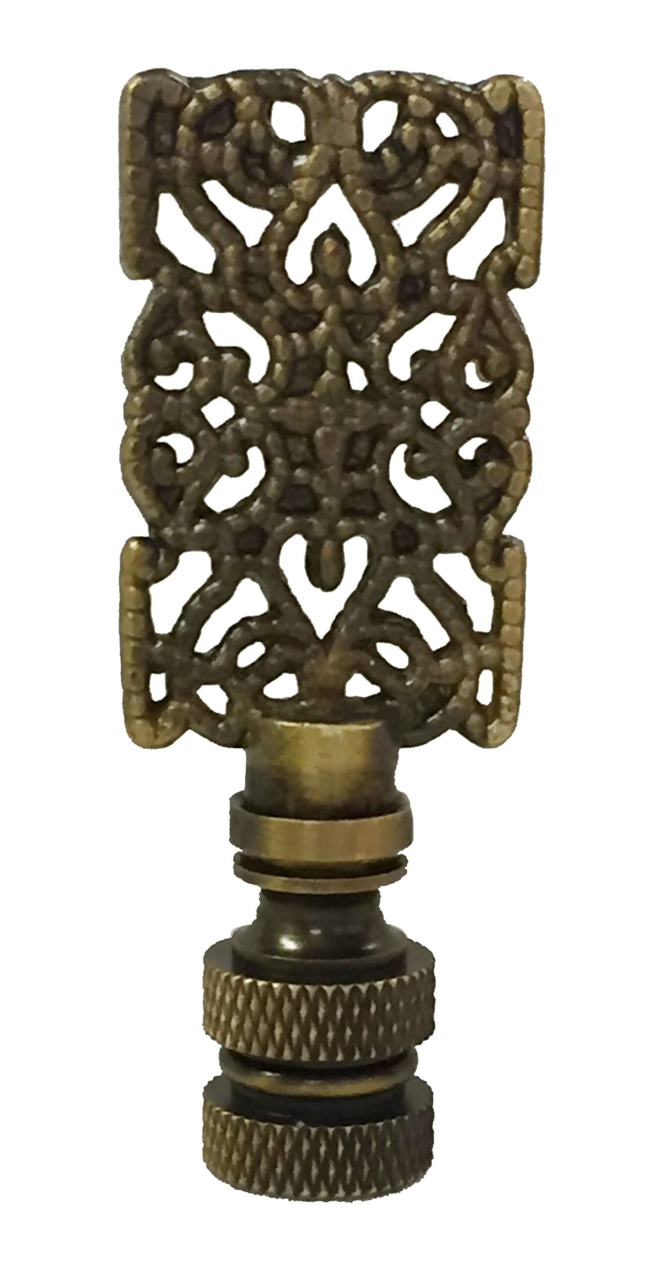 Polished Brass Royal Designs Center Cross Filigree Lamp Finial 