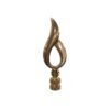 Royal Designs Modern Flame Design Lamp Finial, Polished Brass - Image 2