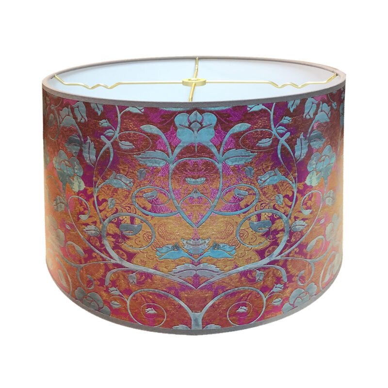 Royal Designs Modern Trendy Decorative Handmade Raspberry Lotus Design Hardback Lamp Shade