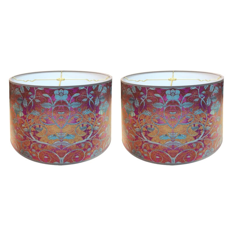 Royal Designs Modern Trendy Decorative Handmade Raspberry Lotus Design Hardback Lamp Shade - Image 3