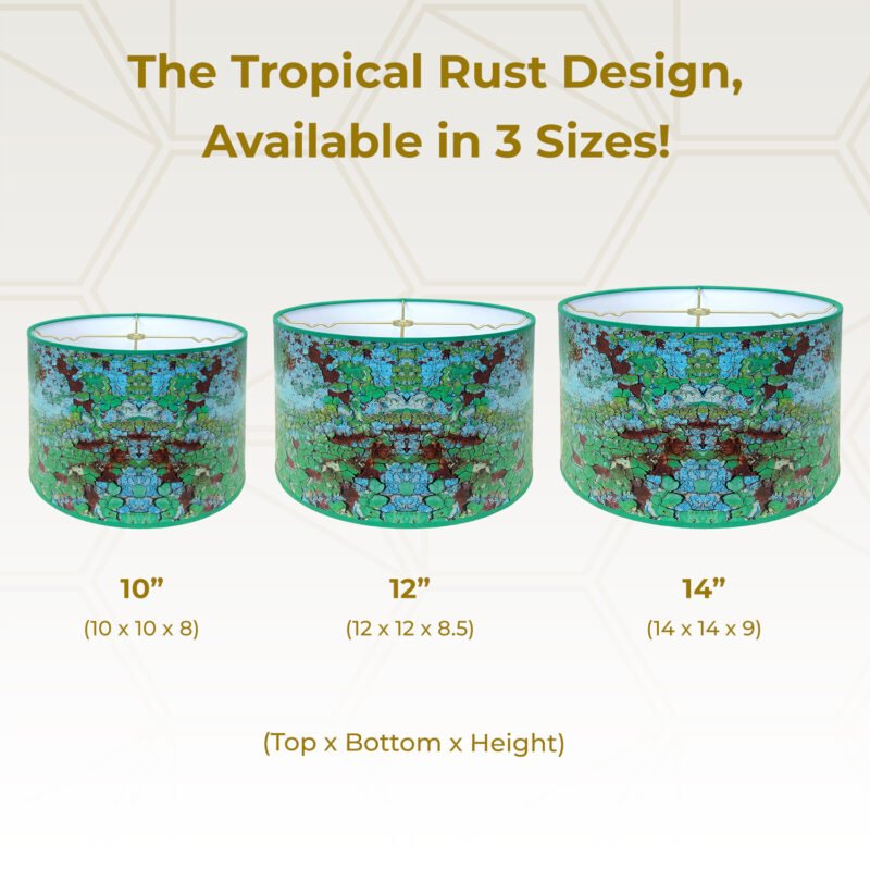 Royal Designs, Inc. Custom Handmade Hardback Shade, Tropical Rust Design - Image 6