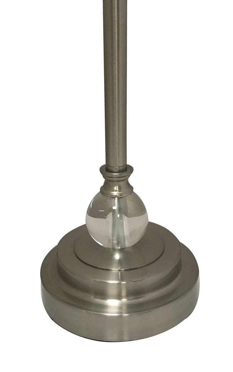 thumbnail image 2 of LITE ACCENTS Antique Silver Latin Cross Lamp Finial With Satin Nickel Base 2 of 2