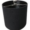 Set of 2 Buffet Lamps, Brushed Nickel Finish with Black Lampshade Square Crystal Accented Base - Image 3