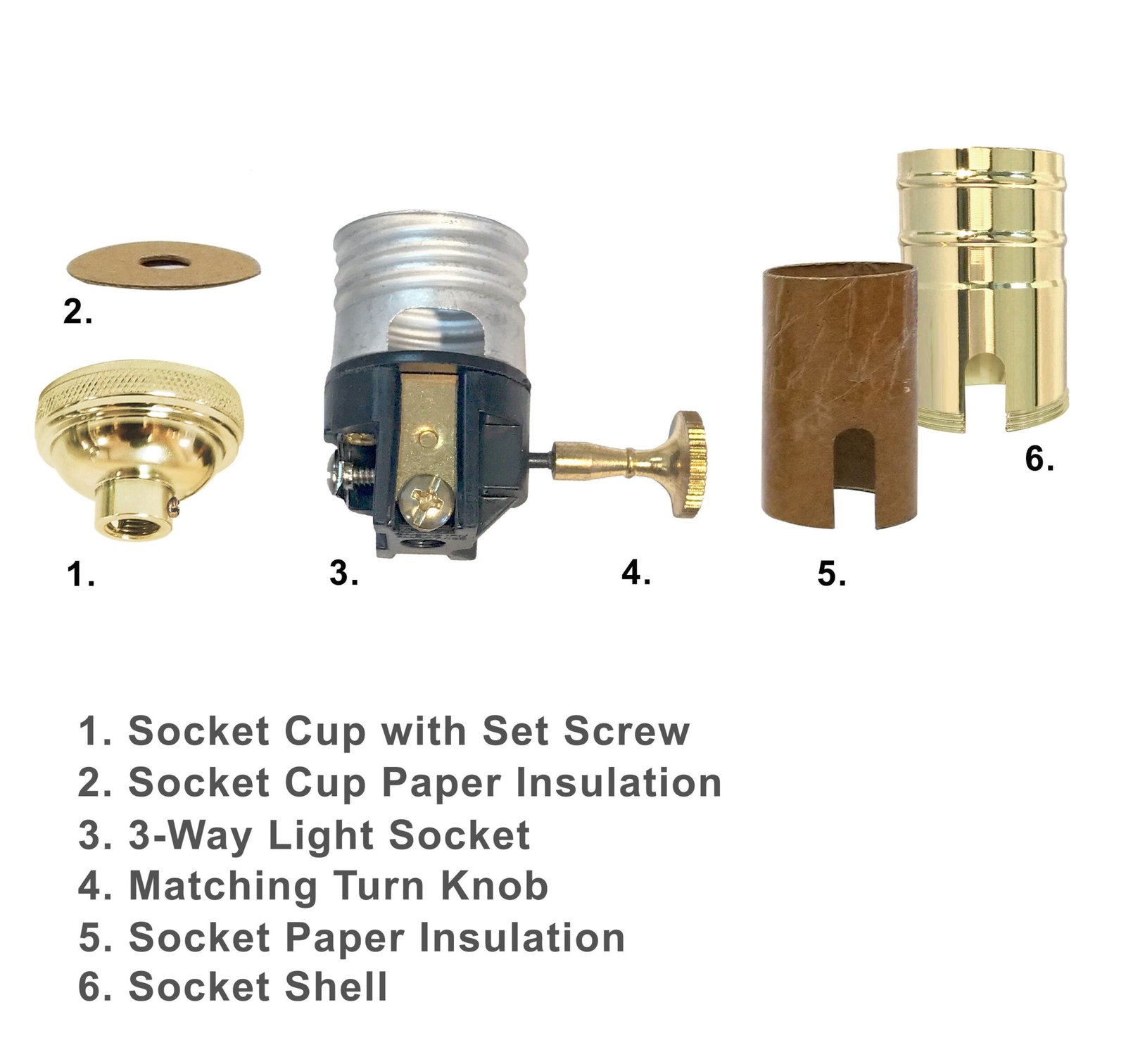 SEWACC Vintage Light Socket Turn Knob Retro Bulb Holder For