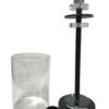 Set of 2 Oil Rubbed Bronze Table Lamps with Crystal Accents and Clear Glass Lampshade - Image 3