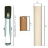 4" Cream Chandelier Socket Covers with Paper Insulation - Image 2