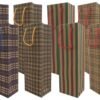 Royal Designs ? Plaid Stripe Wine & Champagne Bottle Gift Bags
