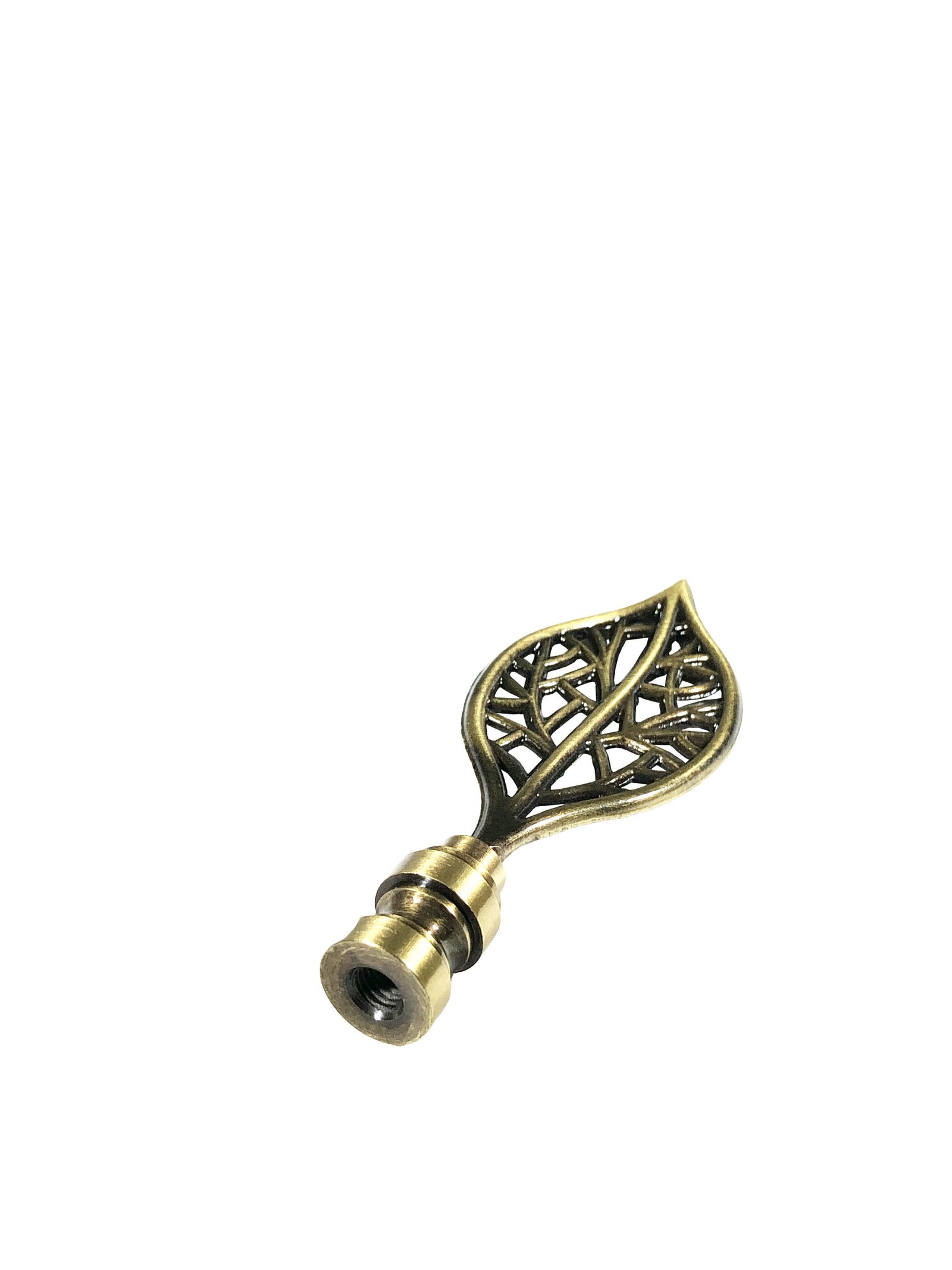 thumbnail image 2 of Royal Designs Elegant Leaves Lamp Finial For Lamp Shade- Polished Brass 2 of 9